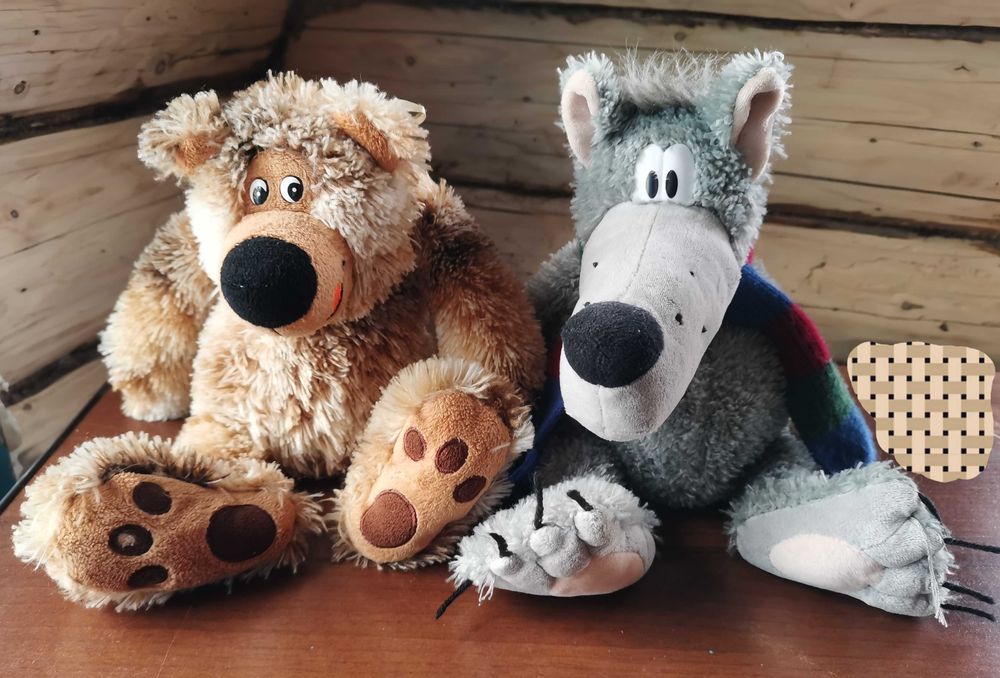 Мягкие волк и медведь