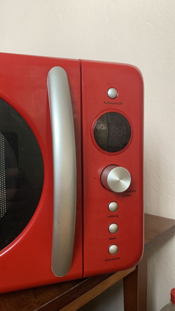 Ambiano Retro microwave red