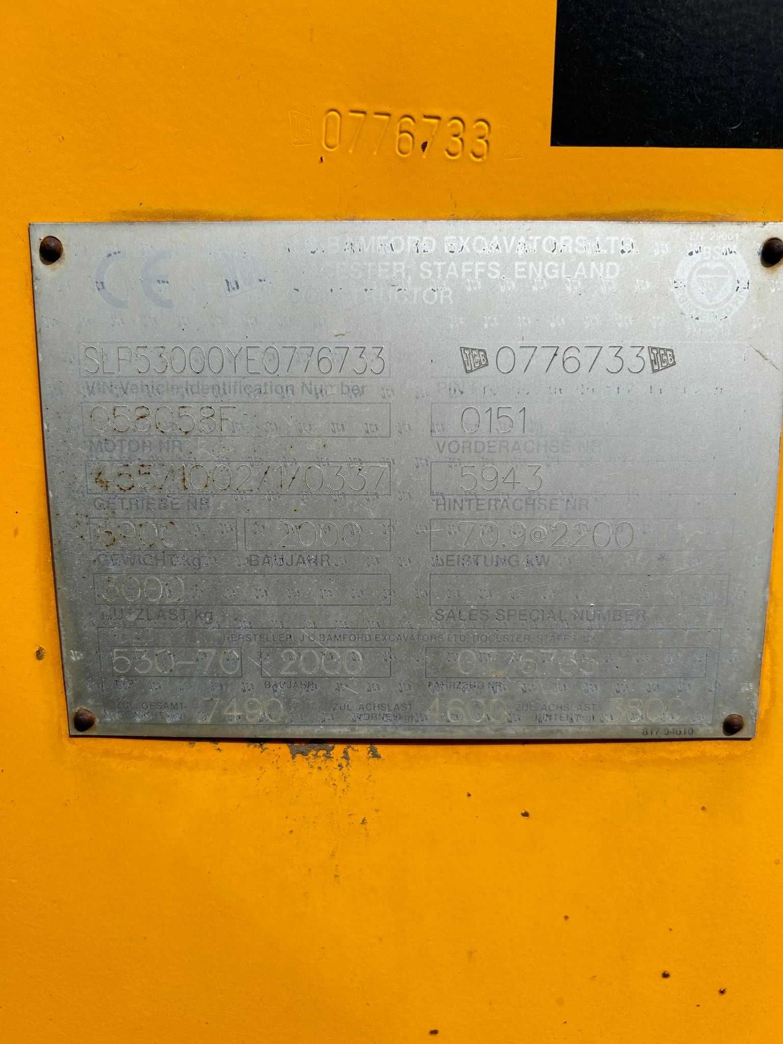 Incarcator Frontal JCB 530 Turbo / Motor Perkins / An 2000 / Ore 4421