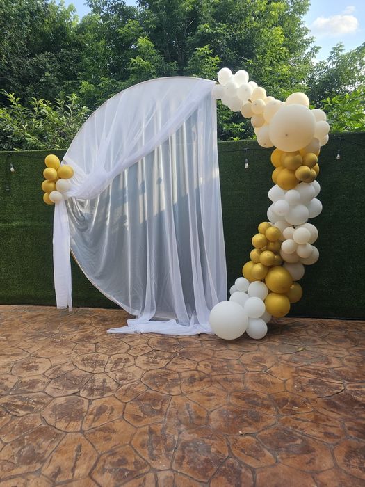 Decor cu baloane, photo corner și arcade