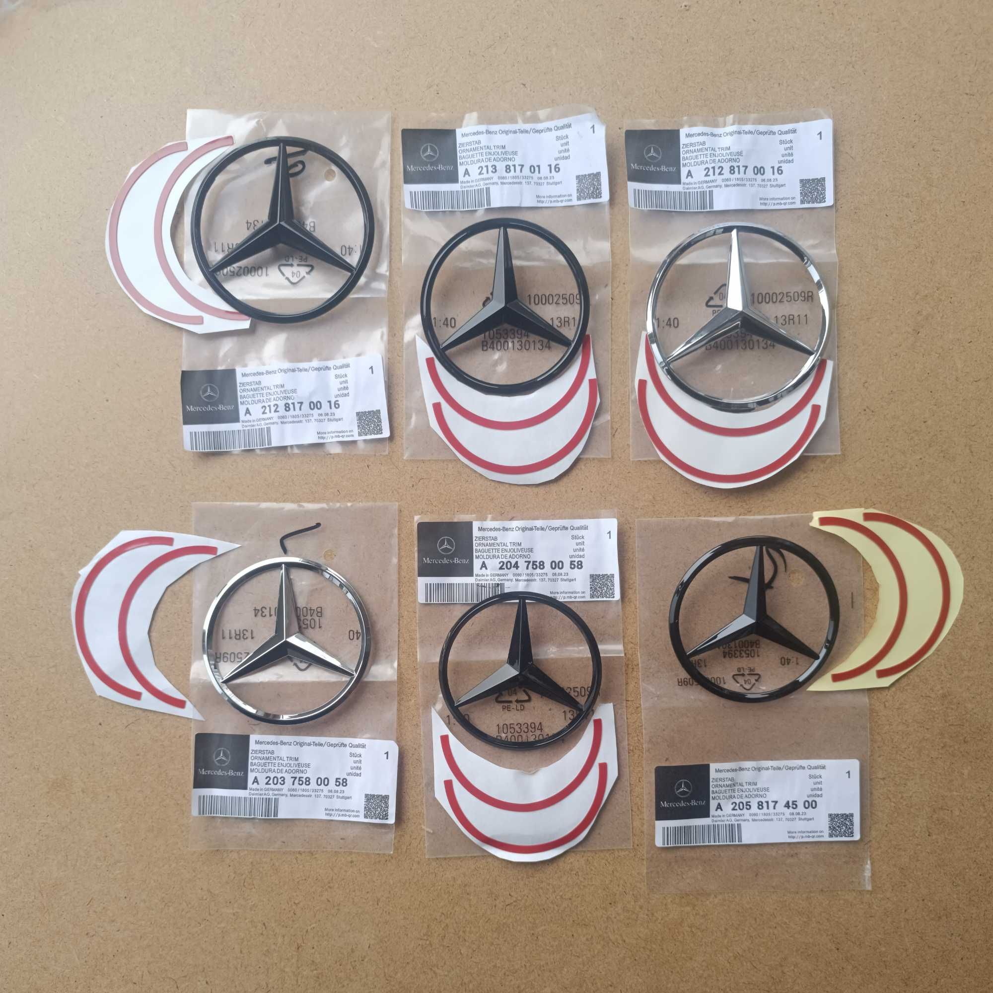 Задни емблеми за Мерцедес  Mercedes w203 w204 w205 w211 w212 w213 и др