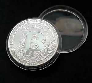 Bitcoin монета сребърна сувенир креативен подарък Биткоин