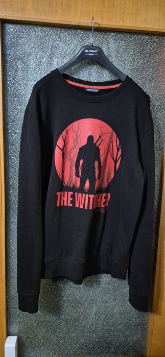 Bluza barbateasca The Witcher, Cropp, marimea XXL, fara gluga, neagra