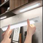 Lampa LED cu senzor de miscare, lumina rece, incarcare USB, 30 cm