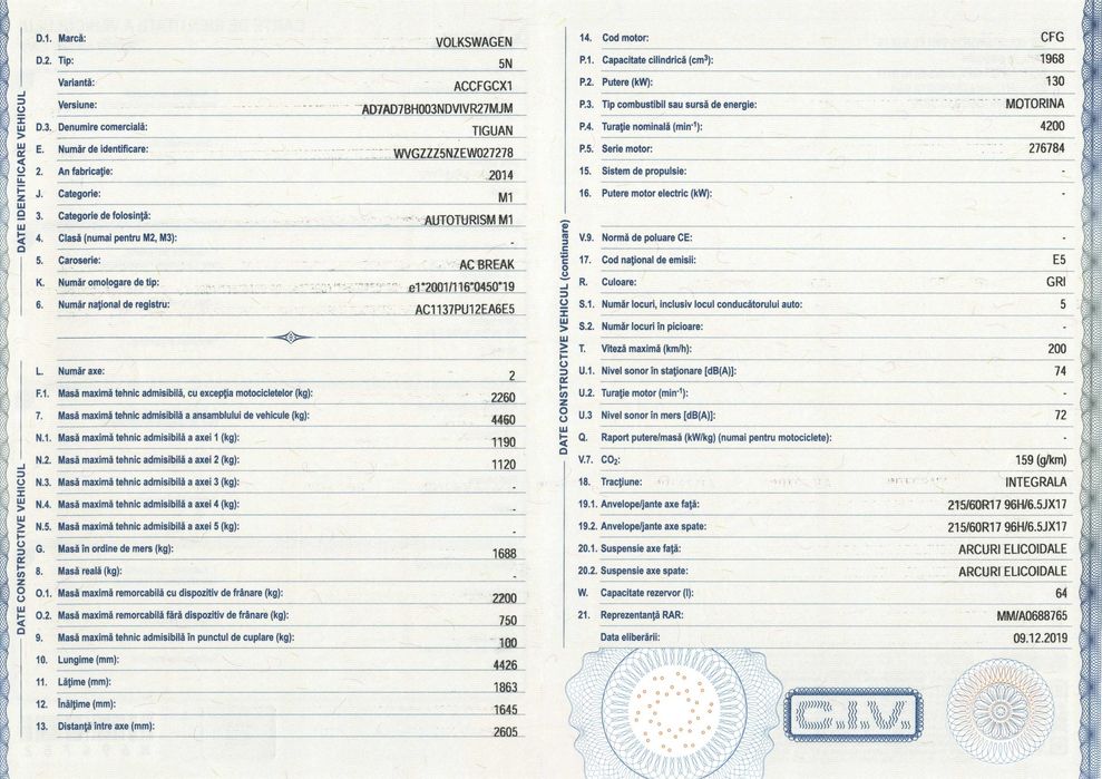 VW Tiguan 2.0TDI 125800 Km, DSG, R Line, Panoramic, Piele, Xenon, FULL