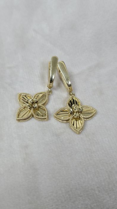 Серьги золотые ЖанТаС ломбард Астана