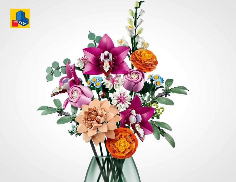 NOU TIP brand Le go  Buchet flori  Frumos roz 10342