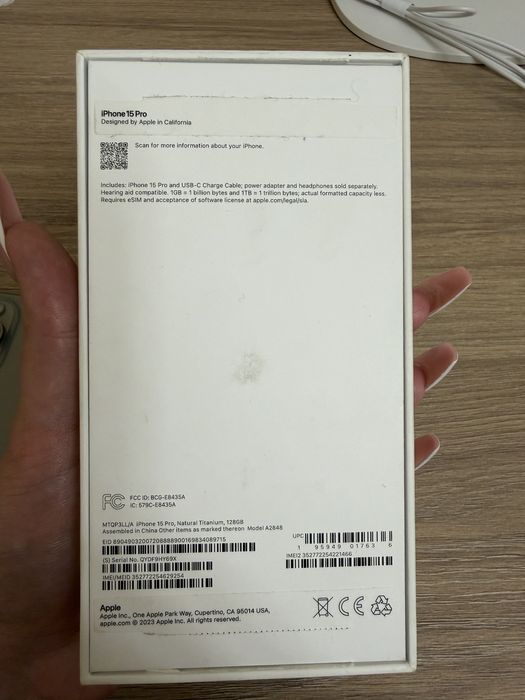 Продается 15 pro 128 gb LL/A в идеальном состоянии