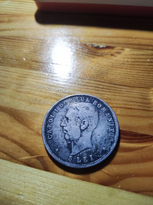 Moneda 5 lei 1866-1906 Carol I