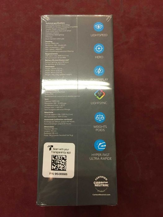Mouse Gaming Wireless Logitech G502 LightSpeed Hero 910-005567 16K nou
