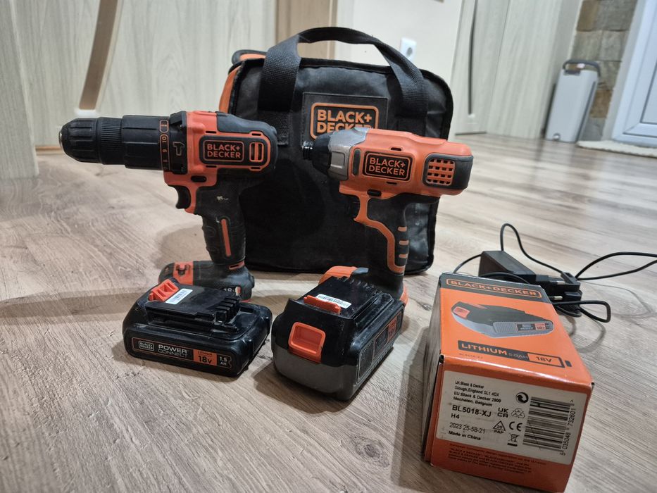 Black and decker комплект ударен и пробивен винтоверт