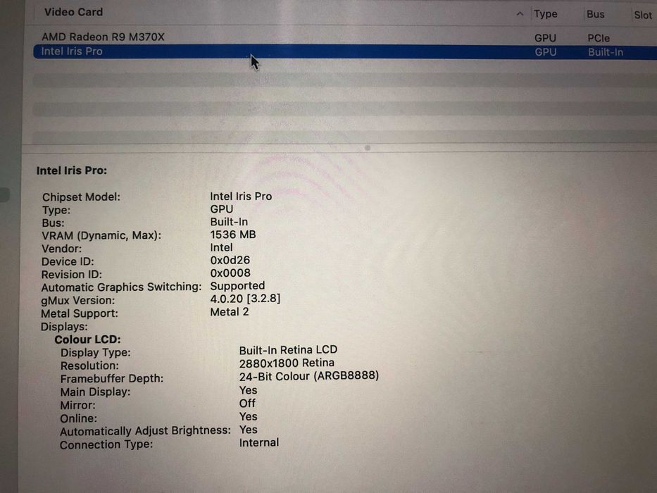 MacBook Pro 15,4" Retina 2015 i7 2,5 GHz, 16GB, flash 128GB. IMPECABIL