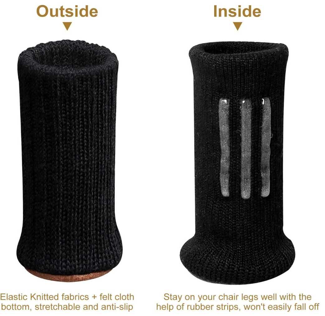 Високоеластични Плетени Чорапи/Протектори за Столове за Под 25-50мм