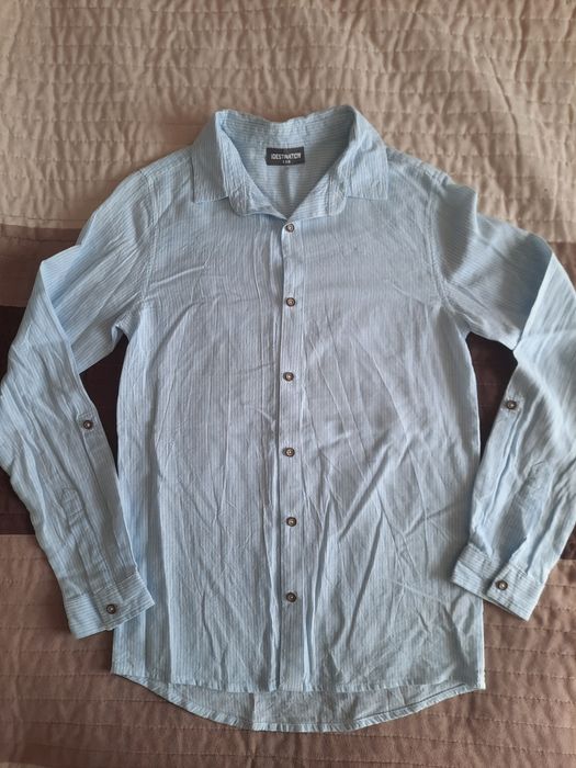 Нова раирана памучна риза размер 158