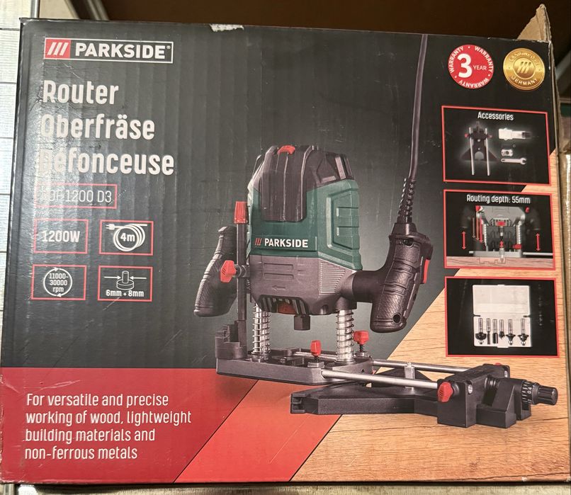 Оберфреза 1200 вата parkside парксайд Pof 1200 d3