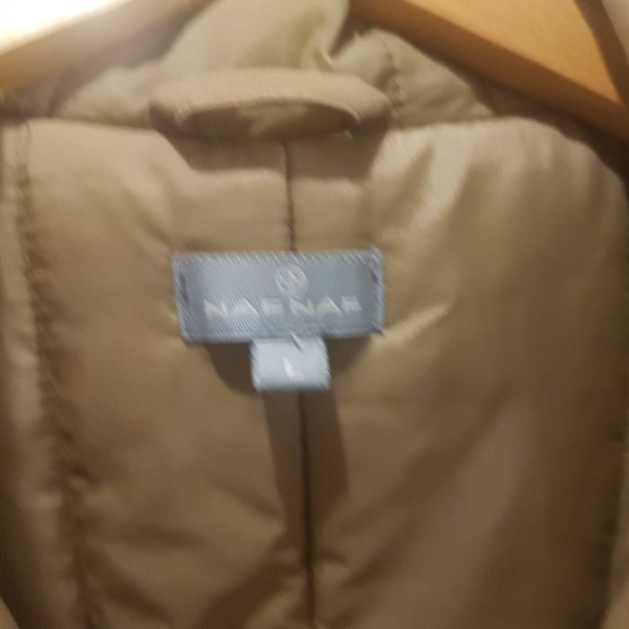 NAF NAF  original яке /3/4 пух яке/100%памук/L/Camel 
 цвят разпродава