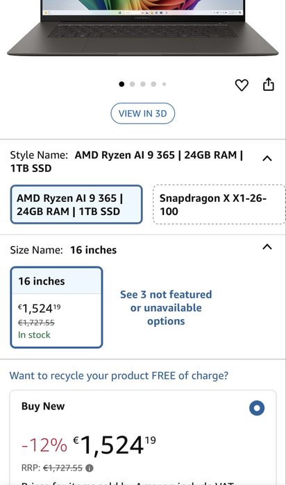 Laptop Asus Zenbook s16