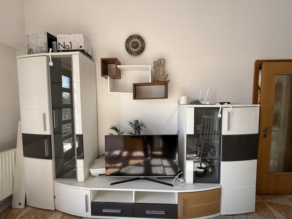 Set mobilier living alb-gri
