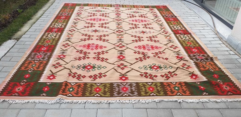 УНИКАТ , Чипровски Килим  "ЛОЗИЦАТА", Античен, 150-годишен, СКЪП.
