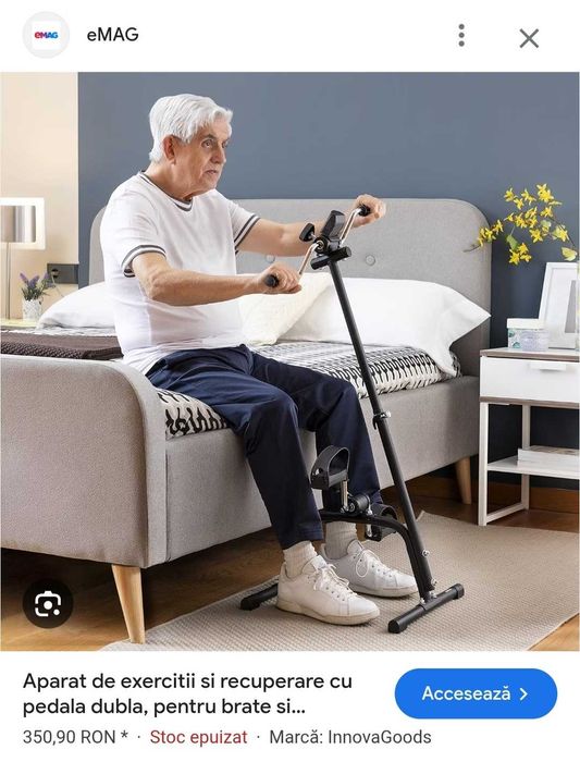 Aparat medical de exercitii si recuperare cu pedala dubla