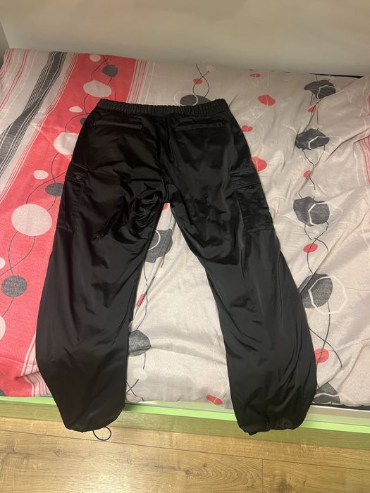 hugo x rb regular-fit cargo trousers with signature bull motif - black