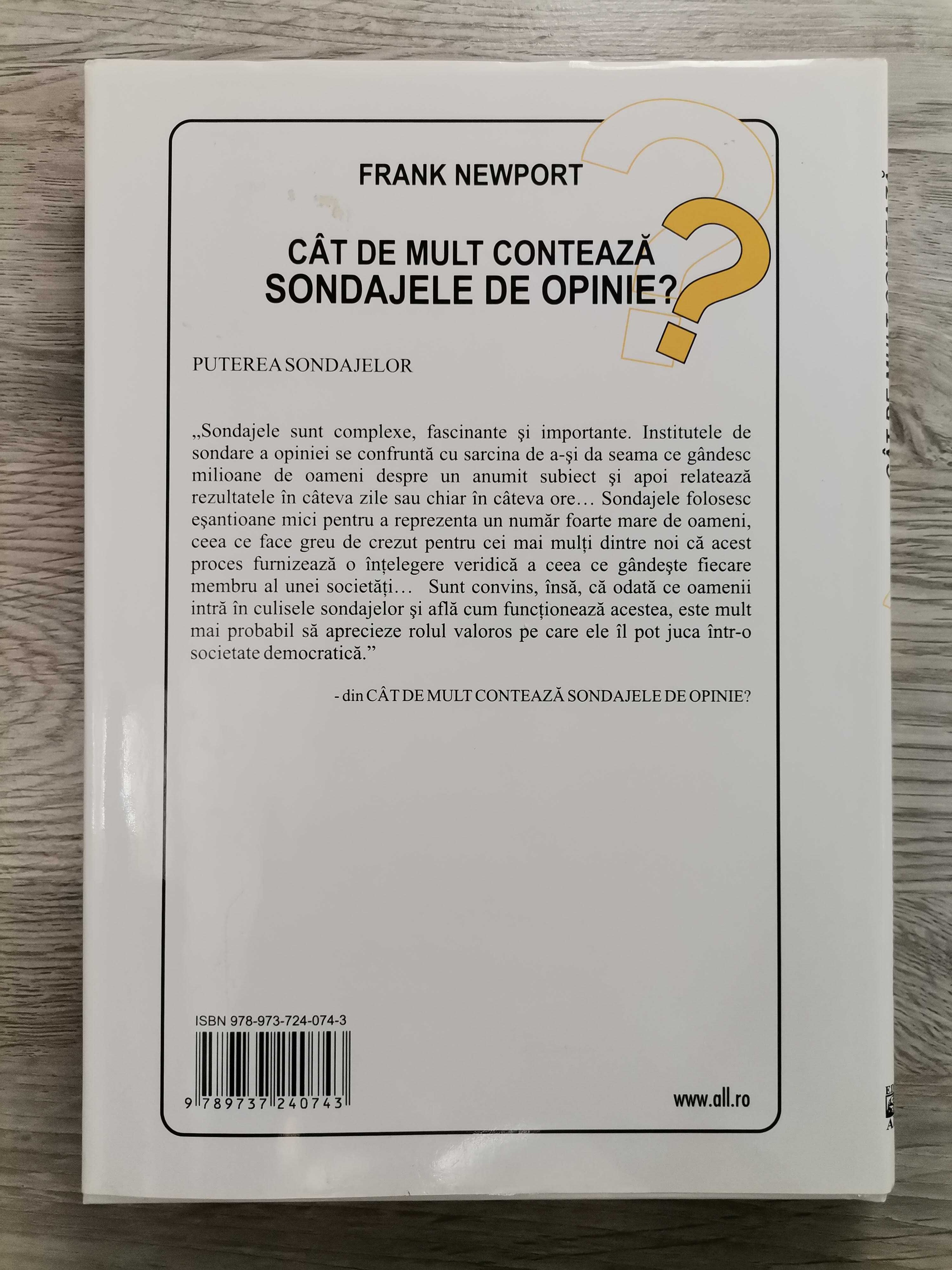 Cat de mult conteaza sondajele de opinie - Frank Newport