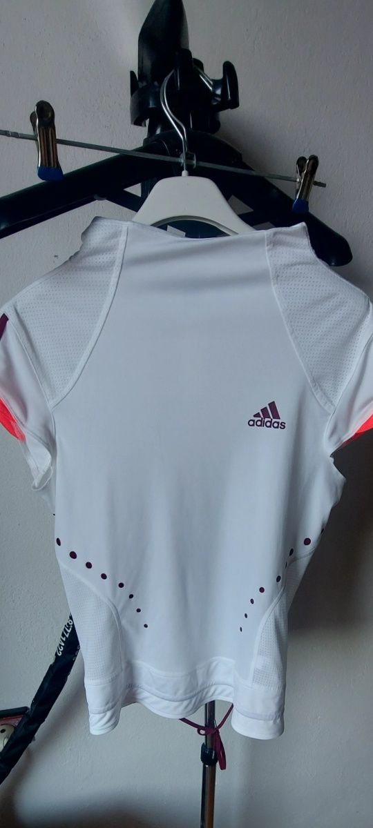 Бяла спортна блуза къс ръкав Адидас Adidas