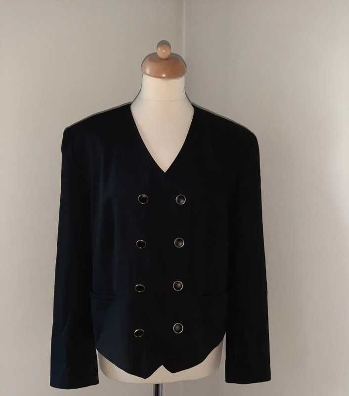 Klein Petite Paris blazer sacou negru stil vintage