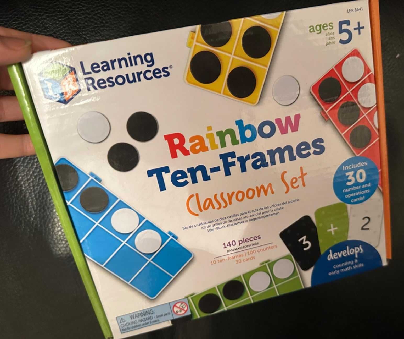 Ресурси за обучение Rainbow Ten-Frames Classroom Set,възраст 5+ години