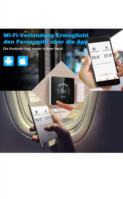 Termostat wifi 16A cu senzor încălzire electrică în pardoseală