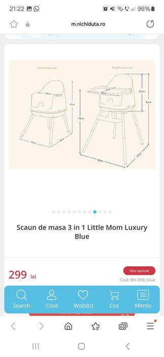 Scaun de masă 3in1 (6-36luni)