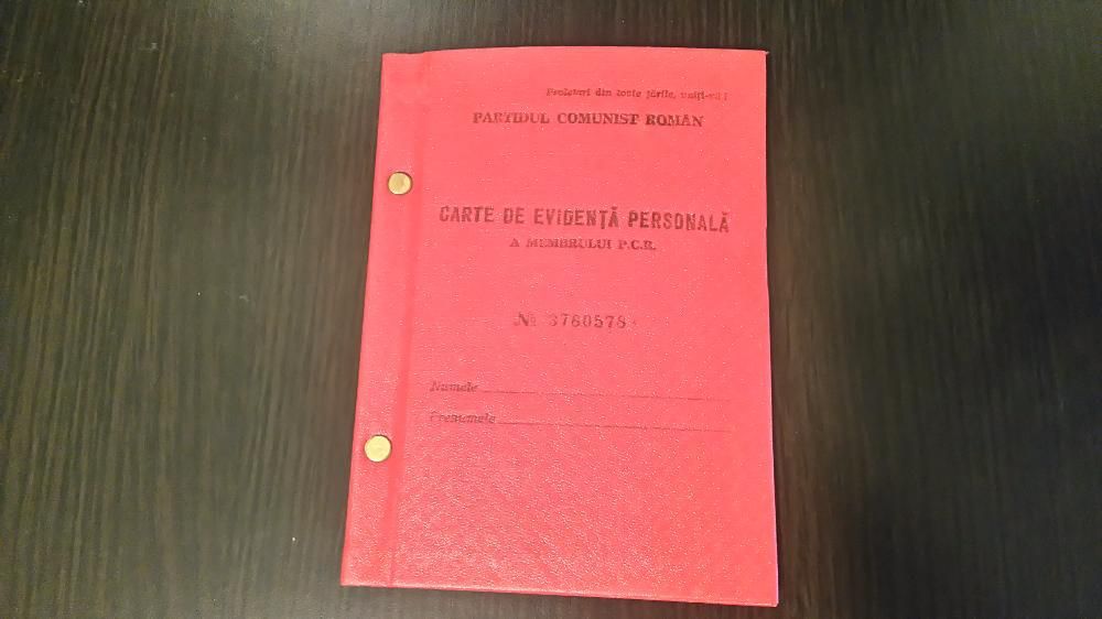 Comunism Ceausescu PCR UTC - carte de evidenta personala si altele