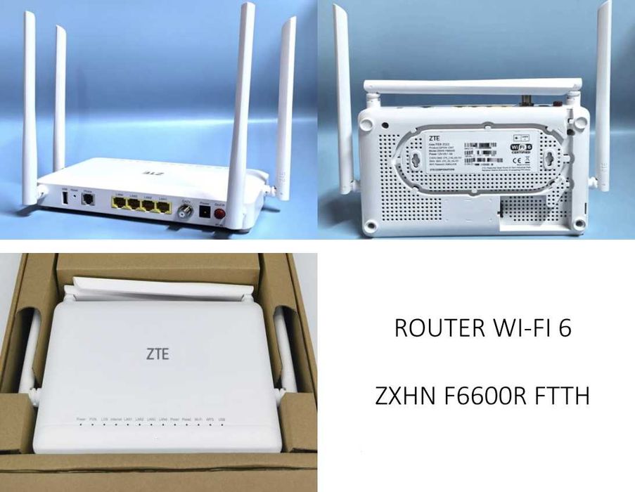 Router ZTE ZXHN F6600R FTTH - wi-fi 6 - GPON Optical Terminal