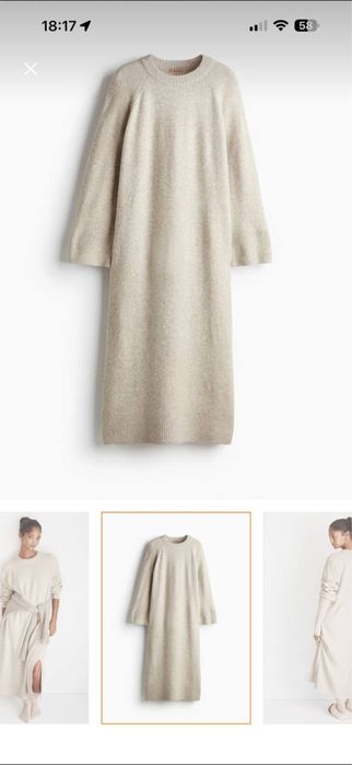 Платье из смесовой шерсти H&M, L