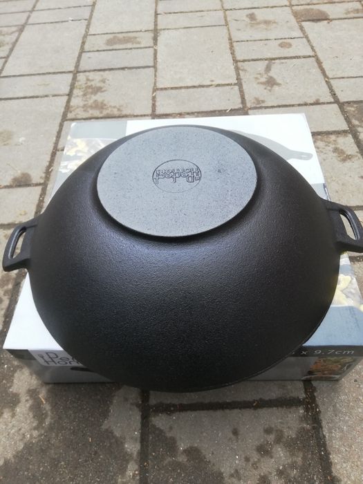 WOK fontă 37 cm + capac inox OFERTĂ  169 lei