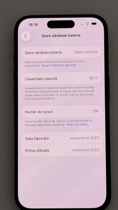 iPhone 15 Pro 256GB Titanium Blue - IMPECABIL!