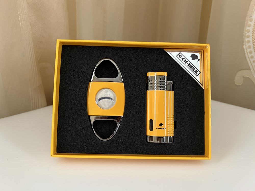 Комплект за пури COHIBA – 3 Jet пламъка + ножче