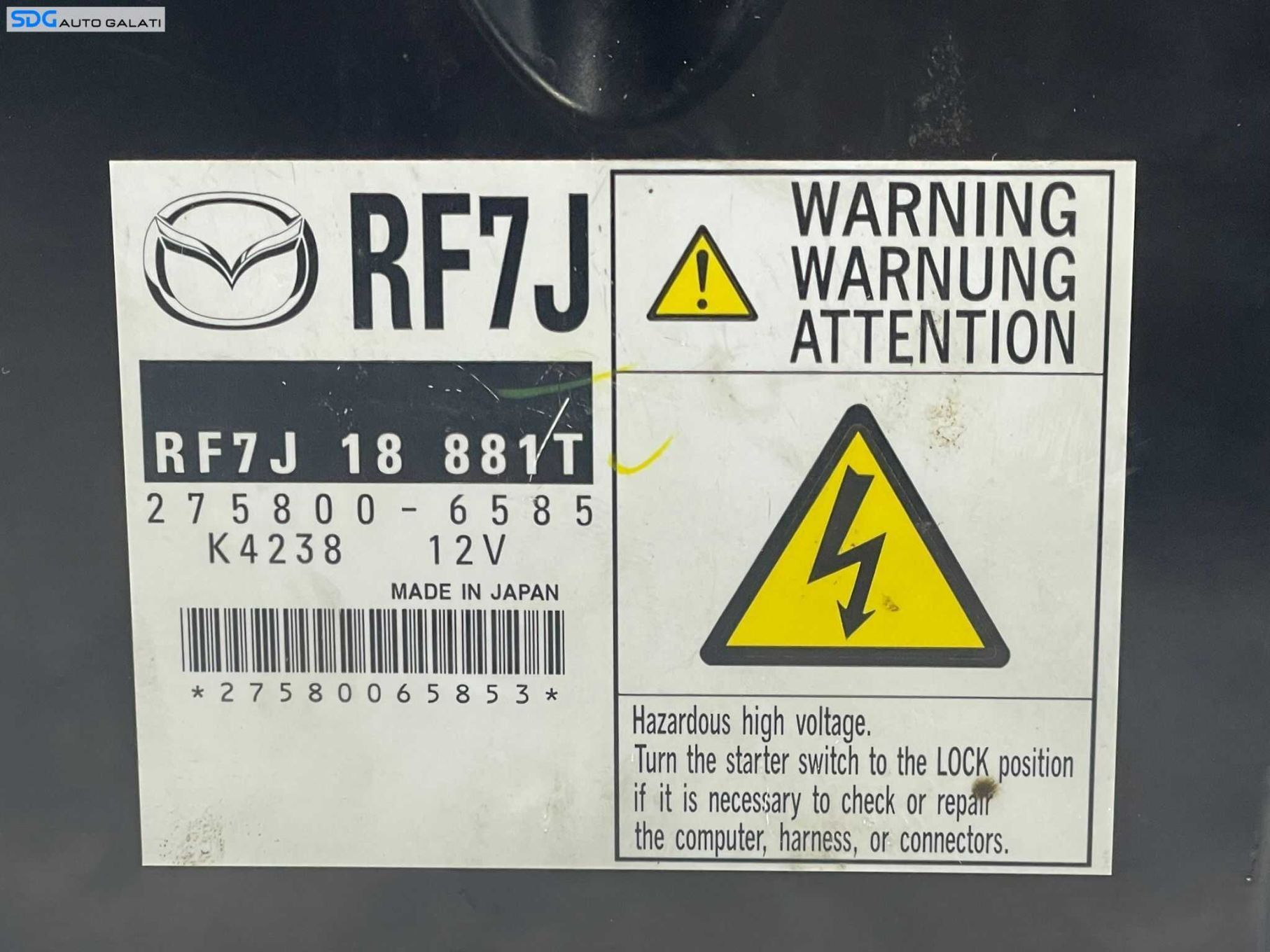 Kit Pornire ECU Calculator Motor RF7J Calculator Confort Contact Cititor Chei Cheie CIP Imobilizator Mazda 6 RF7 2.0 Diesel 2002 - 2008 Cod 275800-6585 67890A 67560GJ6A-66-938A[L4334] [L4335]