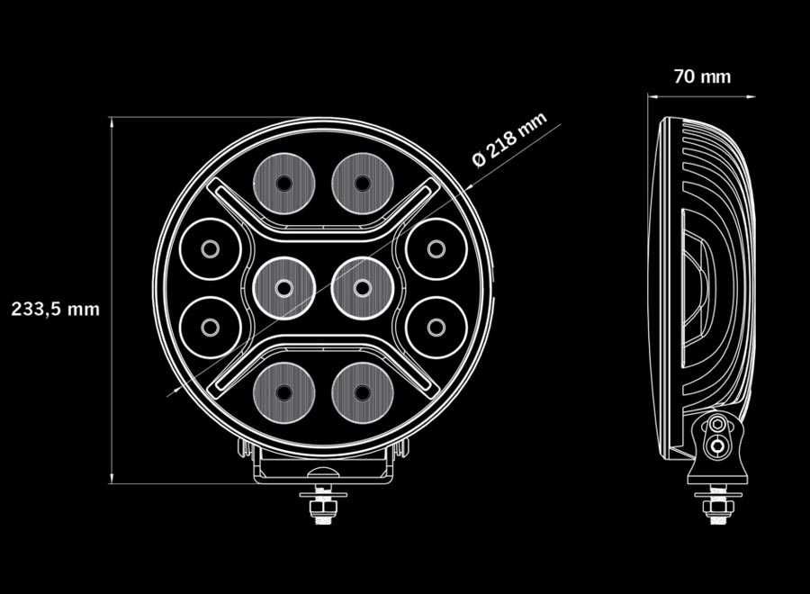 252W LED Диоден Халоген за ролбар за камиони джипове офроуд Боен Фар