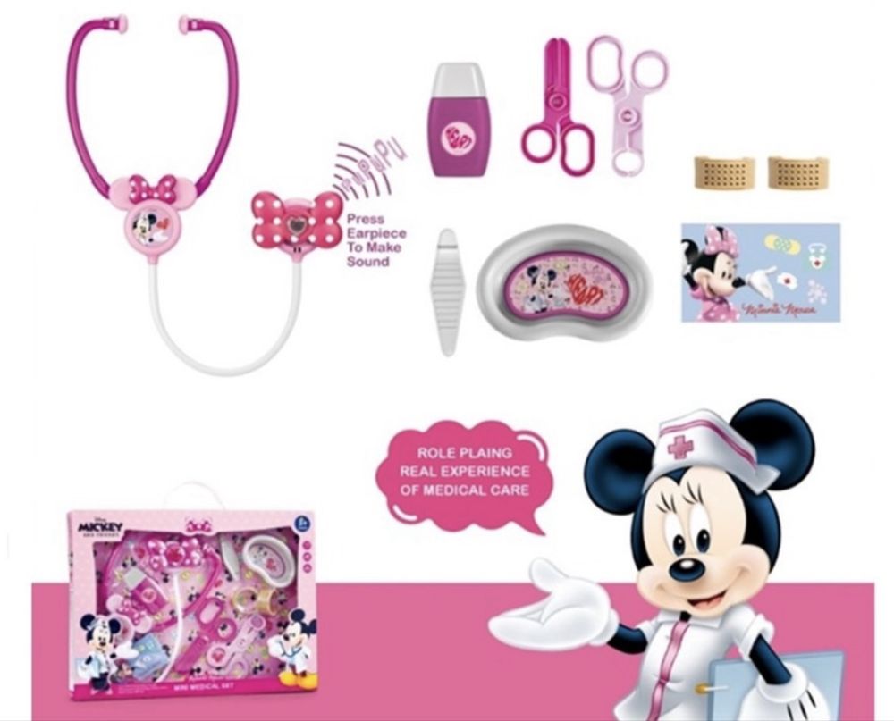 Докторски комплект с аксесоари Мики и Мини Маус играчки, Minnie Mouse