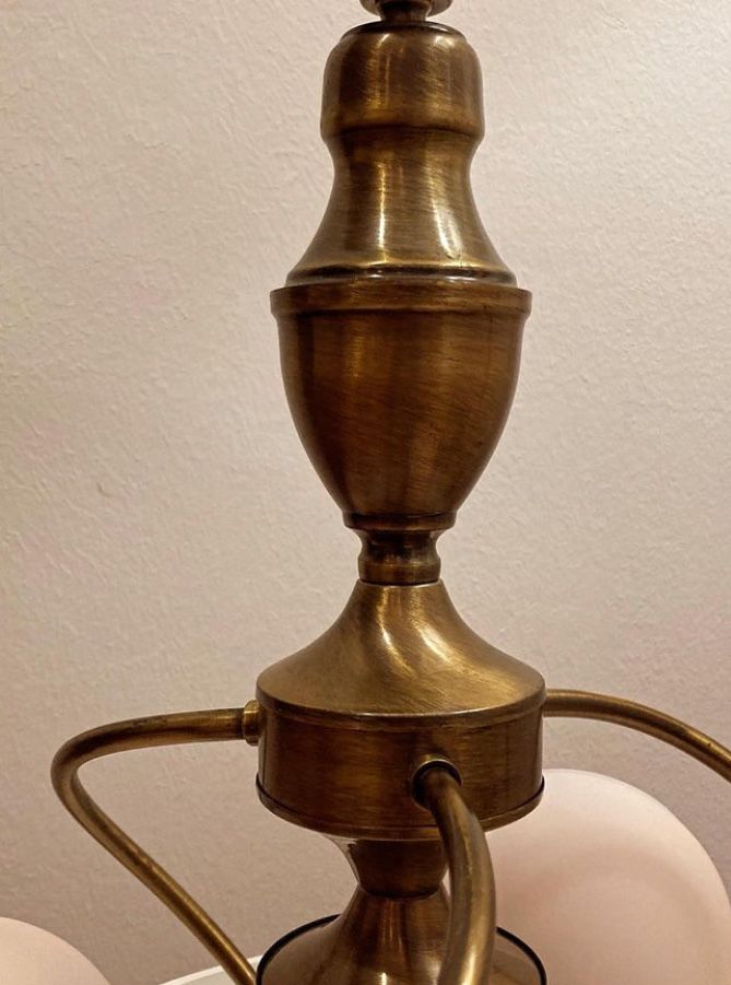 Candelabru lustra 3 brate otel inoxidabil antichizat bronz