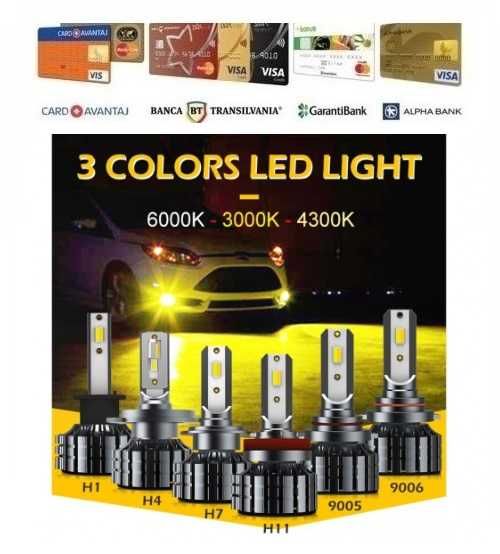 becuri led h4 h7 bicolor cu CAN BUS