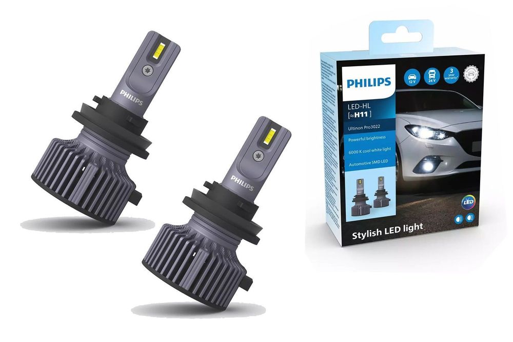 Philips Bec LED H11 12V/24V PGJ19-2 Ultinon Pro3022 HL 6000K (1set)
