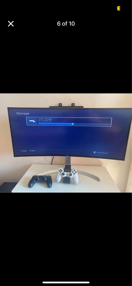 Гейминг монитор LG + PS4 500gb + 2 контролера + игри