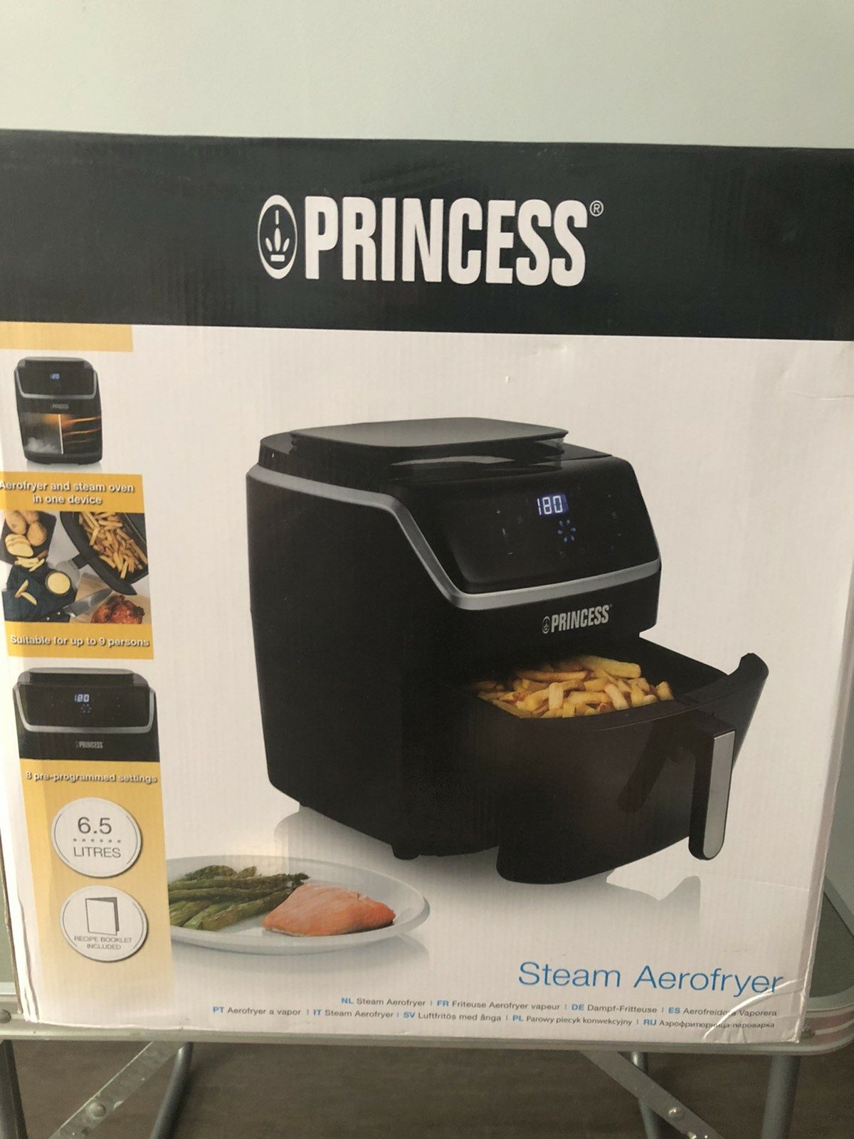 Air Fryer Princess, Steam Aerofryer, 6,5L, 8 програми, 1700W