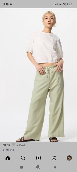 Продам новые лёгкие брюки   UNIQLO