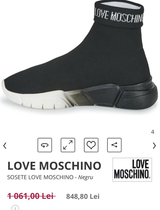 Sneakers Love MOSCHINO -sosete.
