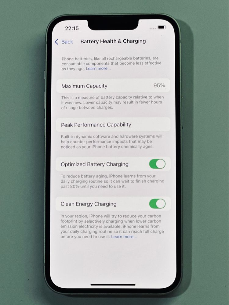 iPhone 14 бял 95% battery