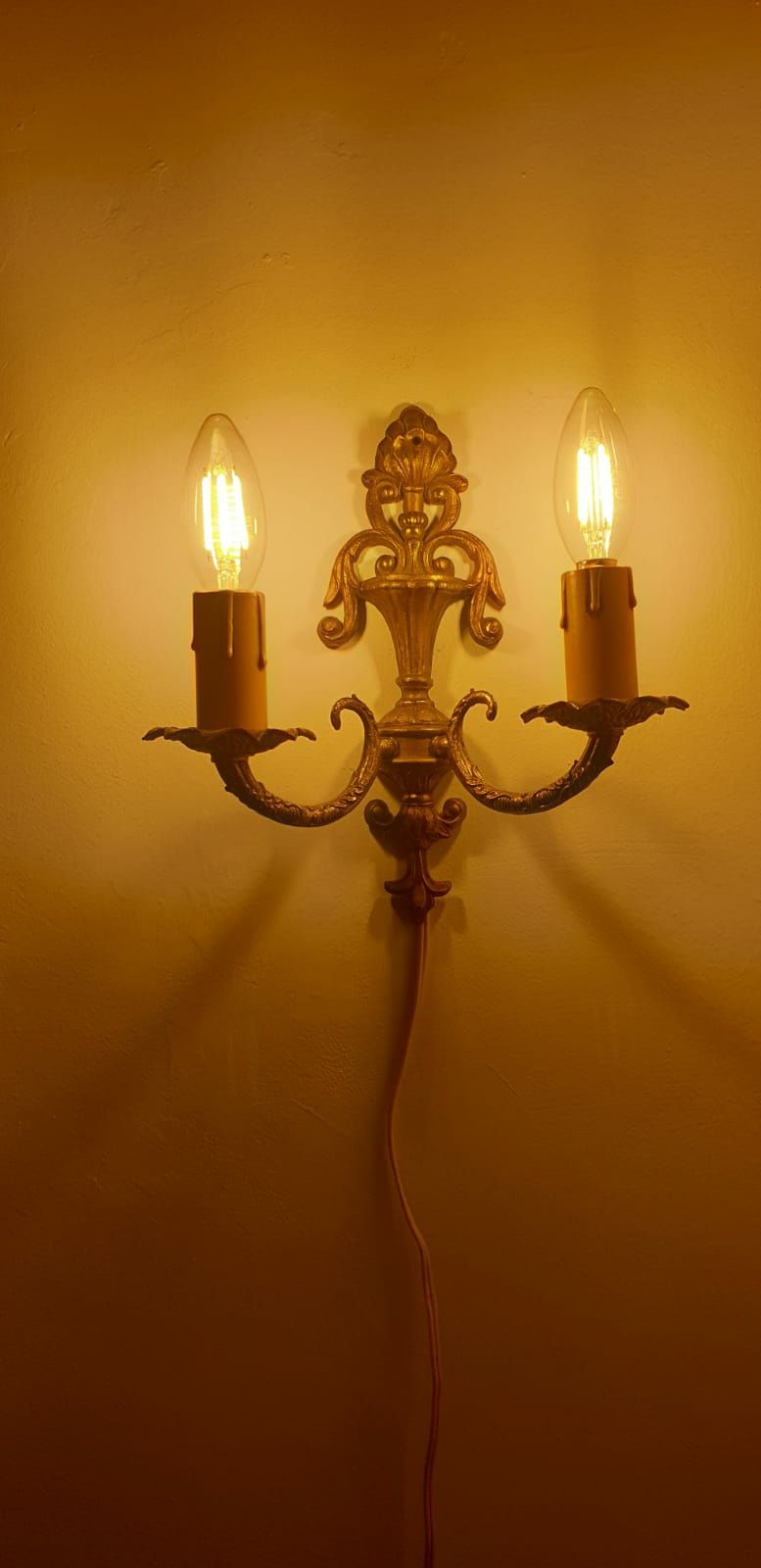 Aplica decoratiune lampa vintage colectie bronz Franta 1930