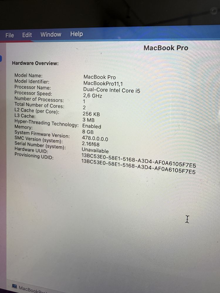 Macbook pro retina A1502 8/256г6 2014